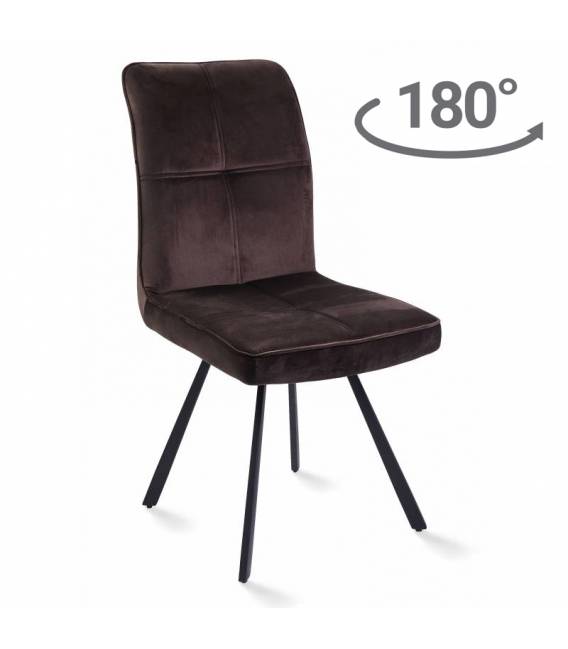 Kėdė VIA VIC tamsiai ruda/sukasi