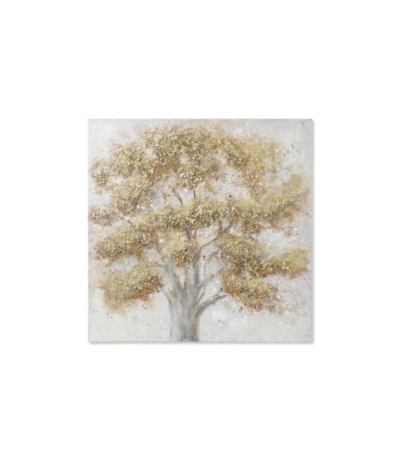 Paveikslas TREE CROWN-A 100x100 pilkas/auksinis