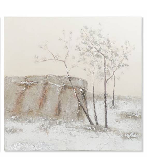 Paveikslas TREES WINTER-B 100x100 pilkas