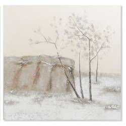 Paveikslas TREES WINTER-B 100x100 pilkas