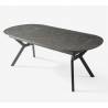 Išskleidžiamas stalas BEAR 206(286)x103 royal marble/ black