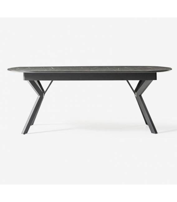 Išskleidžiamas stalas BEAR 206(286)x103 royal marble/ black