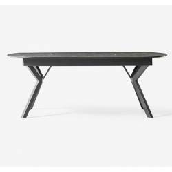Išskleidžiamas stalas BEAR 206(286)x103 royal marble/ black