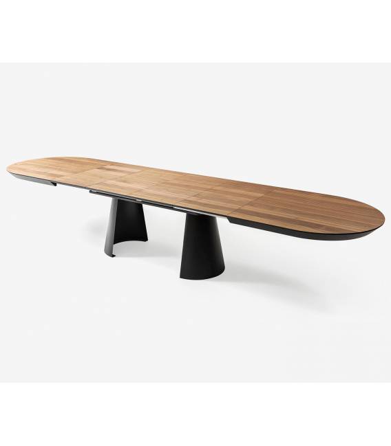 Išskleidžiamas stalas KOALA 206(406)x103 american walnut/ black