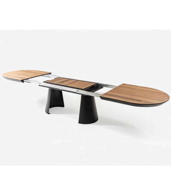 Išskleidžiamas stalas KOALA 206(406)x103 american walnut/ black