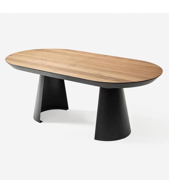 Išskleidžiamas stalas KOALA 206(406)x103 american walnut/ black