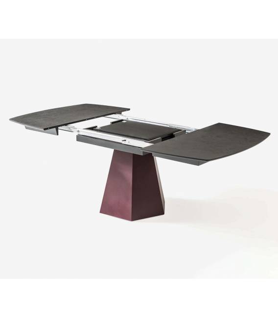 Išskleidžiamas stalas MATADOR 120x120(220) black beton