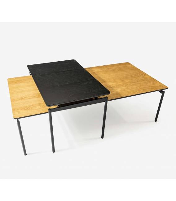 Kavos staliukų komplektas MONACO 139/81 legnano/black beton