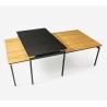 Kavos staliukų komplektas MONACO 139/81 legnano/black beton