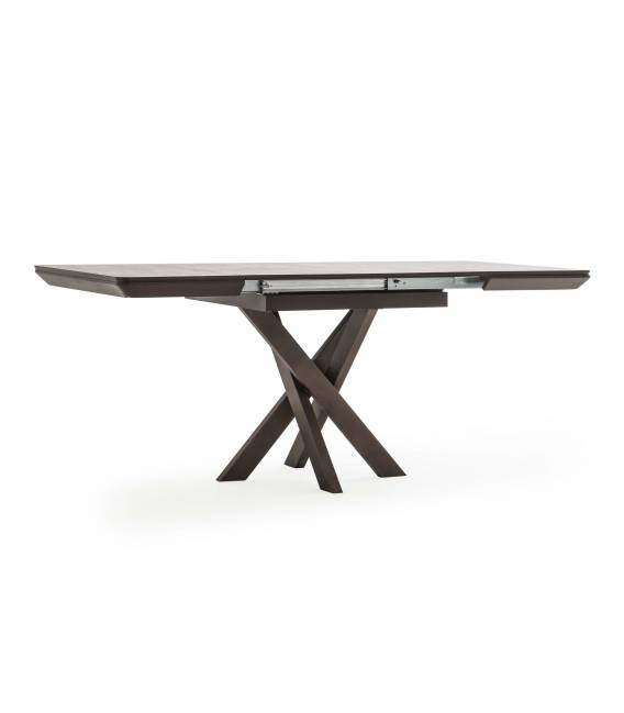 Išskleidžiamas stalas GRANDE 90(180)x90 traverten / black