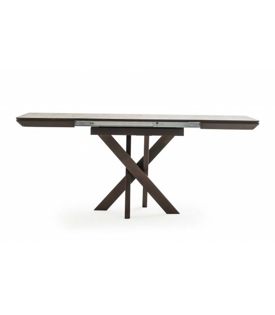 Išskleidžiamas stalas GRANDE 90(180)x90 traverten / black