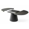 Išskleidžiamas stalas JAZZ Ø130(230) royal marble/ black