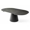 Išskleidžiamas stalas JAZZ Ø130(230) royal marble/ black