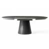 Išskleidžiamas stalas JAZZ Ø130(230) royal marble/ black