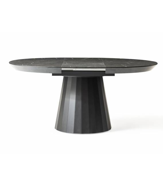 Išskleidžiamas stalas JAZZ Ø130(230) royal marble/ black