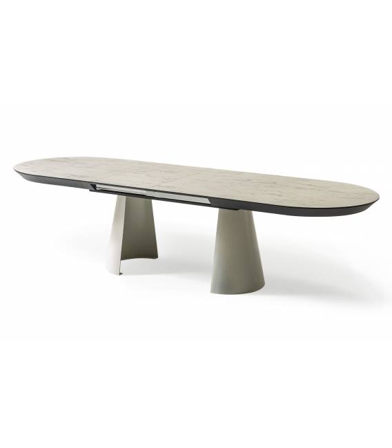Išskleidžiamas stalas KOALA 206(406)x103 marmo/ cream