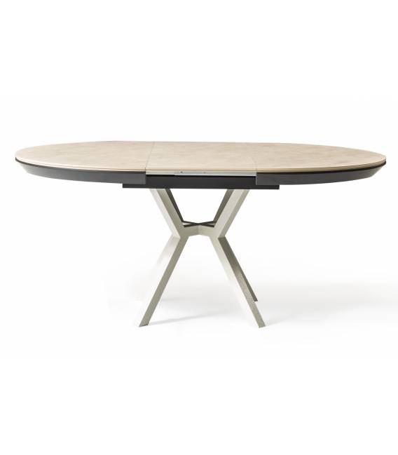 Išskleidžiamas stalas MARIN Ø130(230)x78 light beton