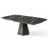 Išskleidžiamas stalas MATADOR 120x120(220) sonata marble/ black