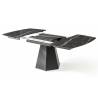 Išskleidžiamas stalas MATADOR 120x120(220) sonata marble/ black