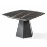 Išskleidžiamas stalas MATADOR 120x120(220) sonata marble/ black