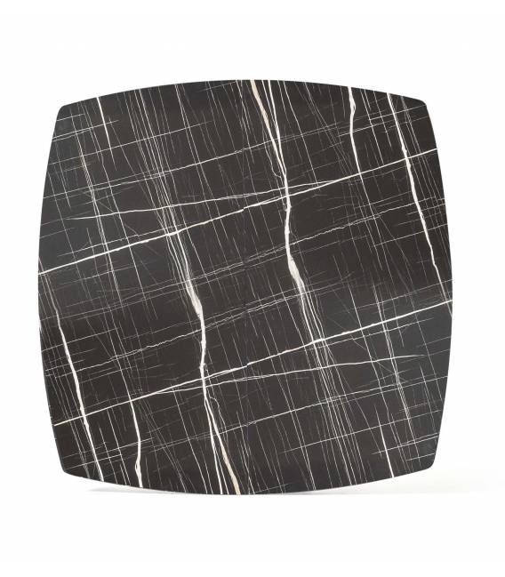 Išskleidžiamas stalas MATADOR 120x120(220) sonata marble/ black