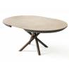 Išskleidžiamas stalas OCEAN Ø130(230) light beton/ tutku