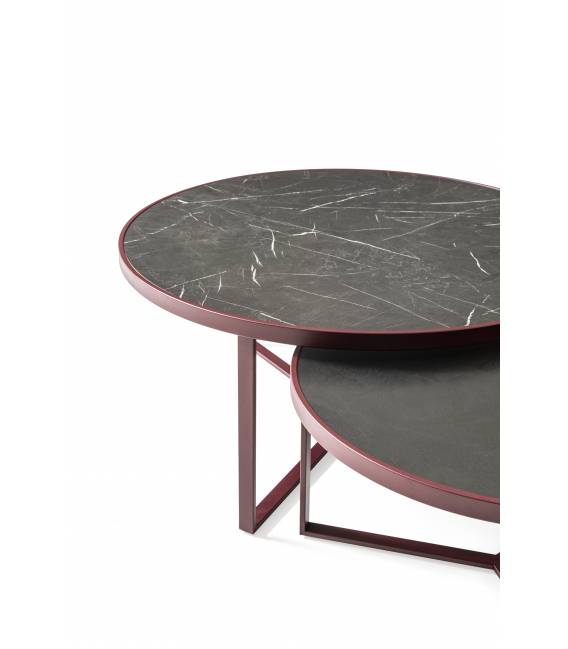 Kavos staliukų komplektas MERCEDES Ø90/Ø70 black beton