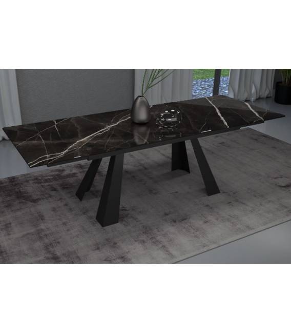 Išskleidžiamas stalas KREA 170(260)x100 calacatta black
