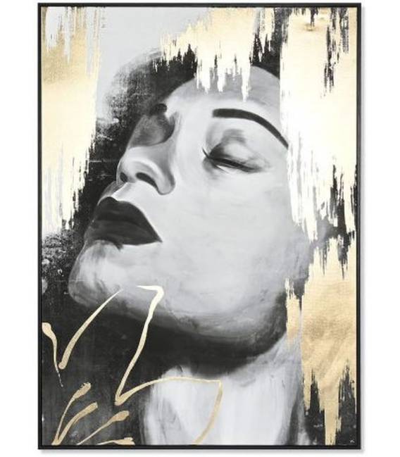 Paveikslas WOMAN-B 100x140 pilkas/auksinis