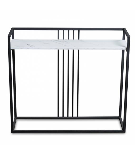 Konsolė WOX 100x30 balta/ juodos kojos