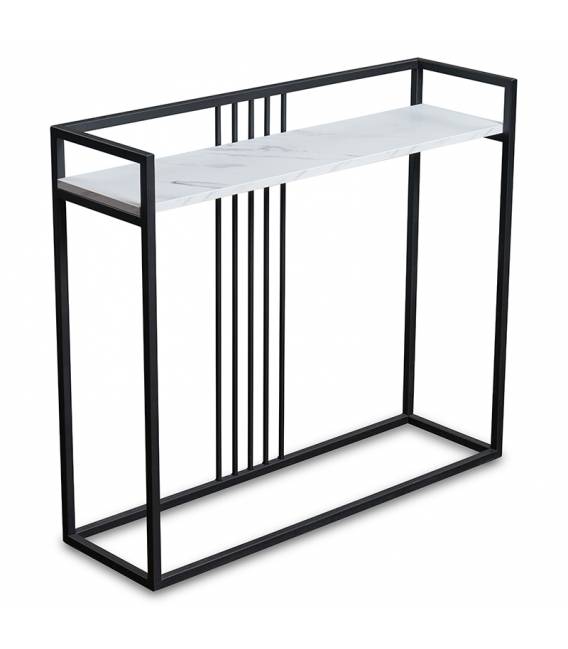 Konsolė WOX 100x30 balta/ juodos kojos