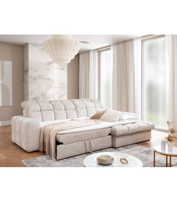 Minkštas kampas LUGO 275x177 smėlio