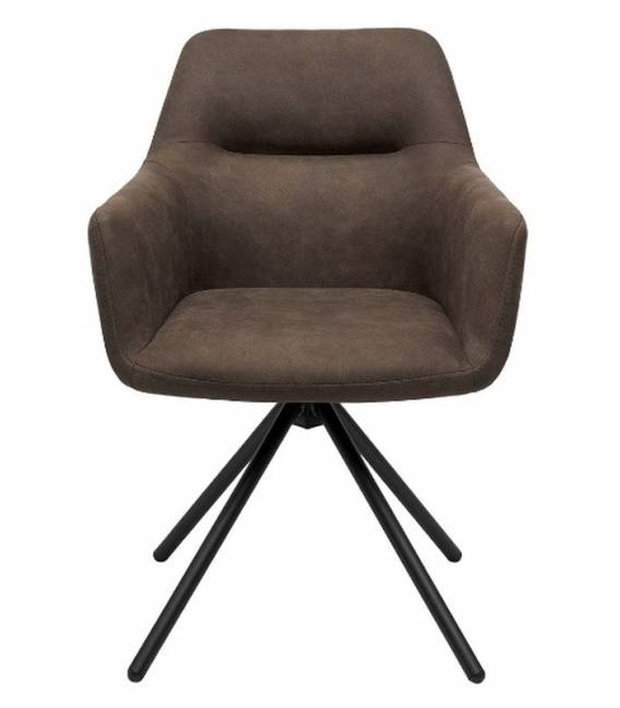 Krėsliukas OLIVER eco-nobuck rudas/sukasi