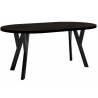 Išskleidžiamas stalas AXEL Ø90(130)x77 juodas