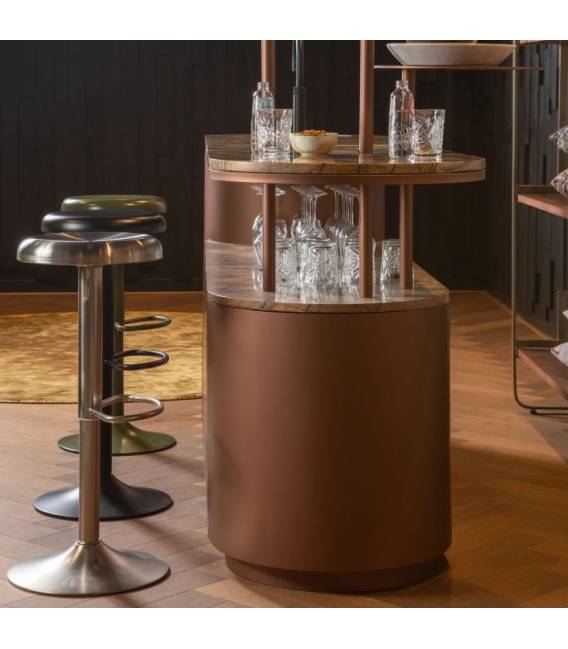 Baro kėdė INDUSTRIAL BLACK juoda