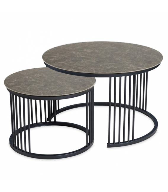 Kavos staliukų komplektas ELON Ø70/Ø50 rudas