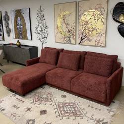 Minkštas kampas AMBER 278x186 bordo