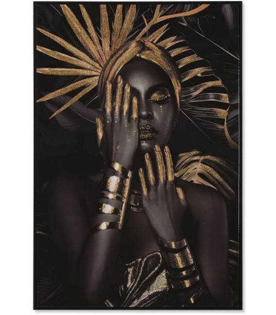 Paveikslas AFRICAN GLOW-A 80x120 juodas/auksinis