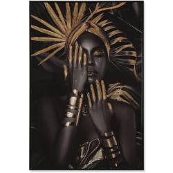 Paveikslas AFRICAN GLOW-A 80x120 juodas/auksinis