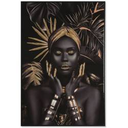 Paveikslas AFRICAN GLOW-B 80x120 juodas/auksinis