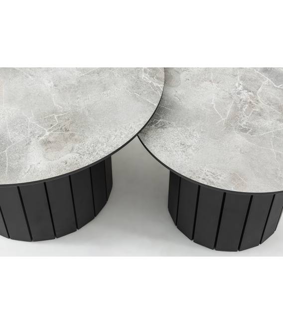 Kavos staliukai MUSHROOM M Ø80/Ø60 rambla matt/ black (2 vnt.)