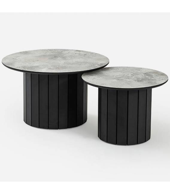 Kavos staliukai MUSHROOM M Ø80/Ø60 rambla matt/ black (2 vnt.)