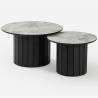 Kavos staliukai MUSHROOM M Ø80/Ø60 rambla matt/ black (2 vnt.)