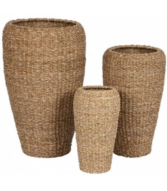 Vazonas SEAGRASS 43x43x70cm rudas