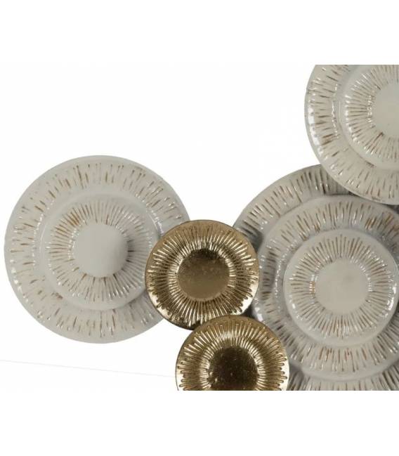 Dekoracija GOLD-WHITE METAL 134,60x7,60x68,60