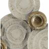 Dekoracija GOLD-WHITE METAL 134,60x7,60x68,60