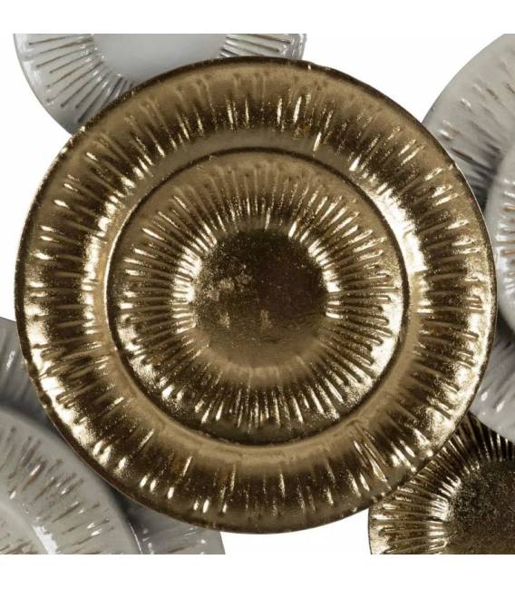Dekoracija GOLD-WHITE METAL 134,60x7,60x68,60