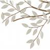 Dekoracija WHITE-GOLD METAL 51x6x137