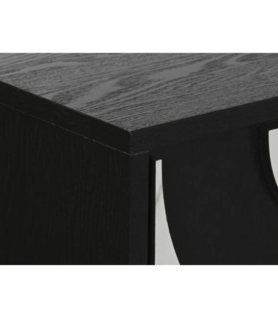 Komoda ABETO 160x40 juoda/balta