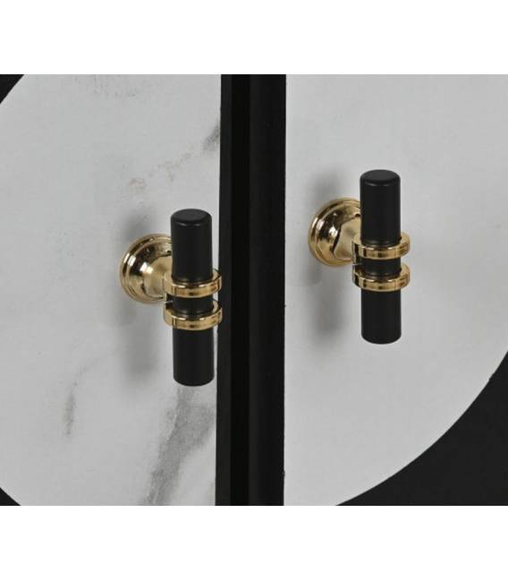 Komoda ABETO 160x40 juoda/balta